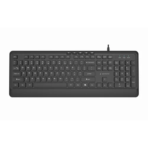 Gembird KB-MCH-05 Slim klaviatūra, juoda, JAV išdėstymas image 1