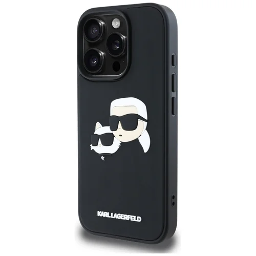 Karl Lagerfeld HC 3D dėklas iPhone 16 Pro Max, juodas image 2