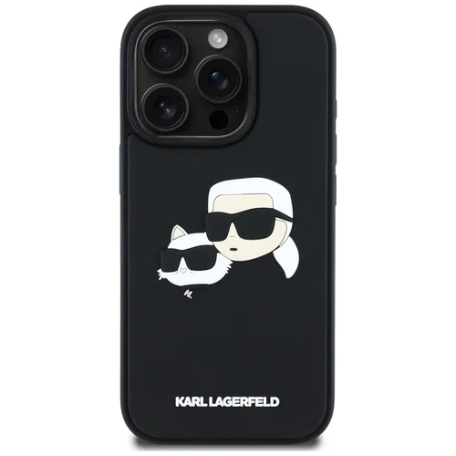 Karl Lagerfeld HC 3D dėklas iPhone 16 Pro Max, juodas image 3