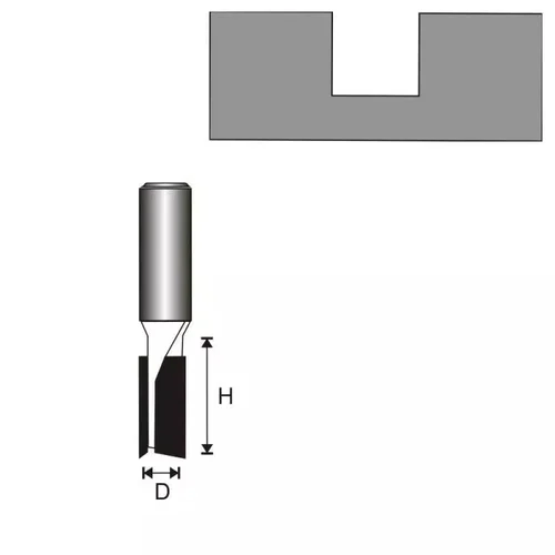 Dedra 07F022B freza medžiui, Ø8 × 19 mm image 2