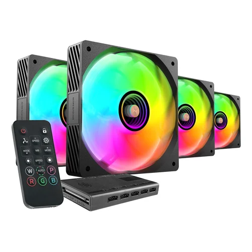 Mars Gaming MFSI4KIT 4 × 120 mm ventiliatorių komplektas image 1