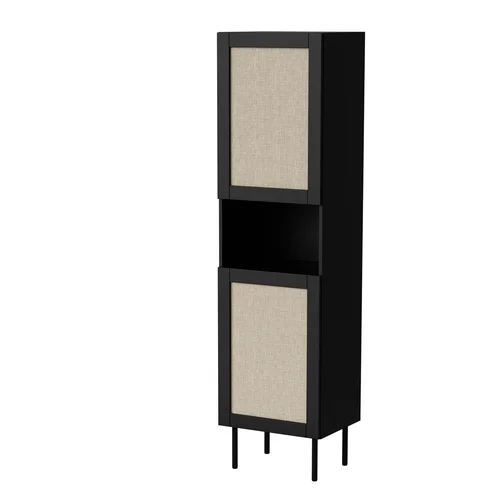 JUTA spinta 50 × 39,5 × 190 cm, juoda, Kalabrijos linoleumas image 1