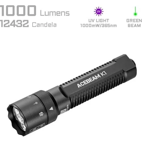 ACEBEAM K1 juodas rankinis žibintas image 1