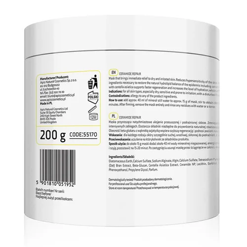 APIS Ceramide Repair raminamoji dumblių kaukė 200 g image 2