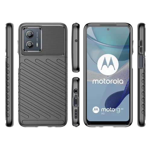 Thunder Case Motorola Moto G53 TPU dėklas, juodas image 2