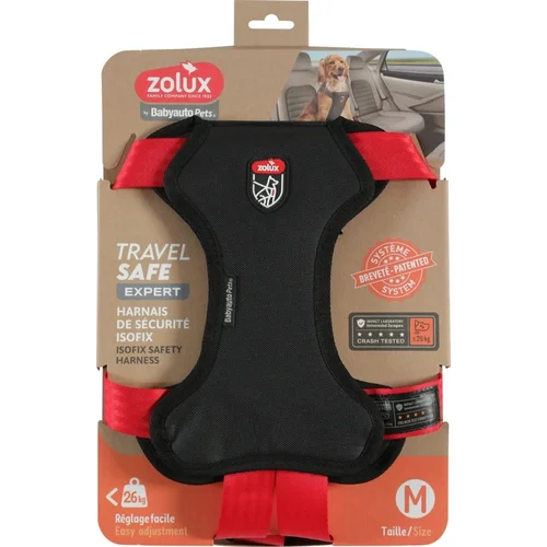 ZOLUX Travel Safe M raudonas šuns diržas image 1