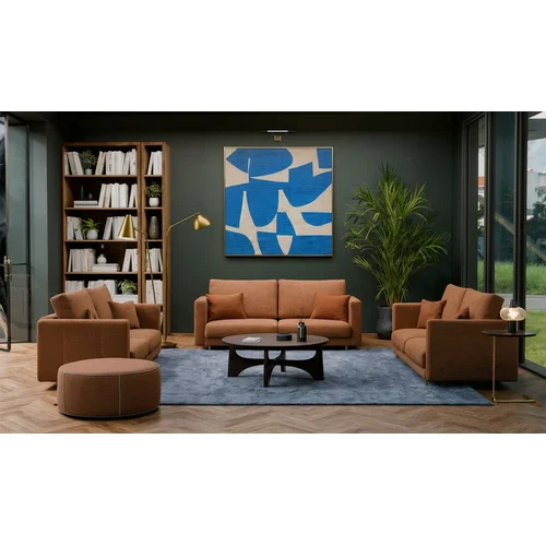 Lina 3 vietų sofa-lova, terakotos image 3