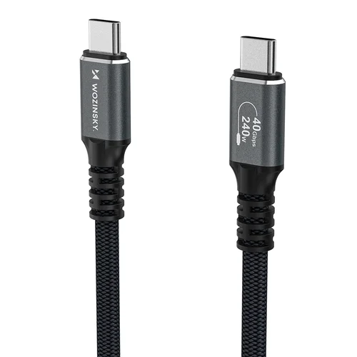 Wozinsky WPS-UY415S Thunderbolt 4 USB-C kabelis 1,5 m 240 W juodas image 2