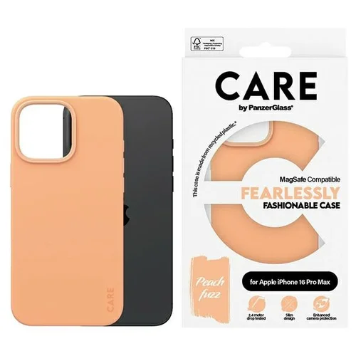 CARE by PanzerGlass Mados dėklas iPhone 16 Pro Max, persikinis, MagSafe, 1392 image 1