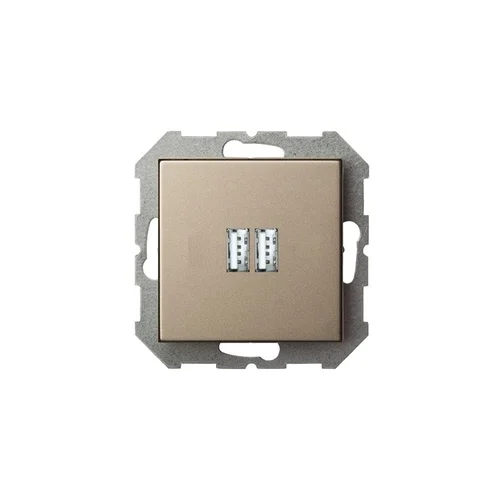 LIREGUS EPSILON USB įkroviklis, 2 lizdai, šampano spalvos image 1