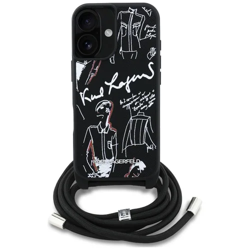 Karl Lagerfeld dėklas iPhone 16, juodas image 2