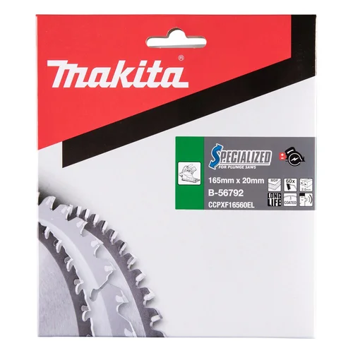 Makita B-56792 SPECIALIZED 165X2X20mm 5° T60 T.C.T. pjūklas image 3