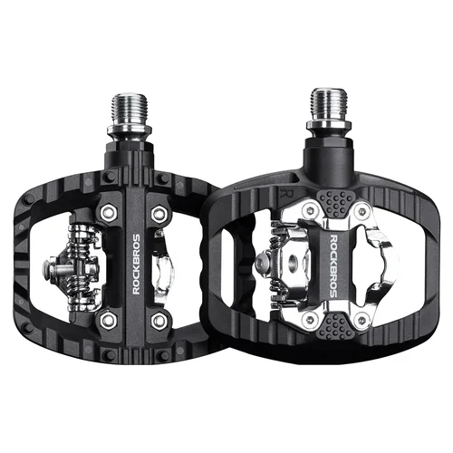 Rockbros PD303 dvipusiai dviračių pedalai, juodi image 1
