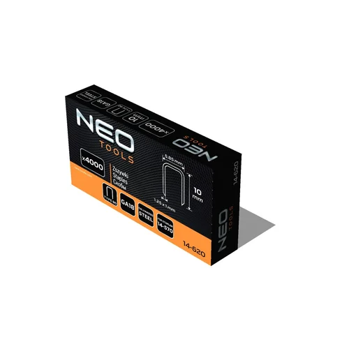 NEO GA18 14-570 Cinkuotos kabės 10 mm 4000 vnt image 2