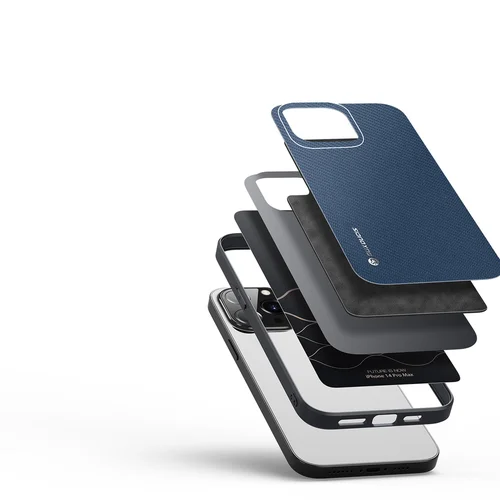 Dux Ducis Fino dėklas iPhone 14 Pro, mėlynas nailoninis image 2