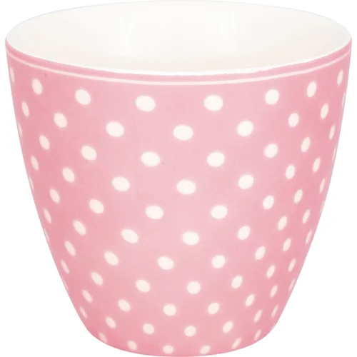 GreenGate DOTTY rausvas latte puodelis image 1