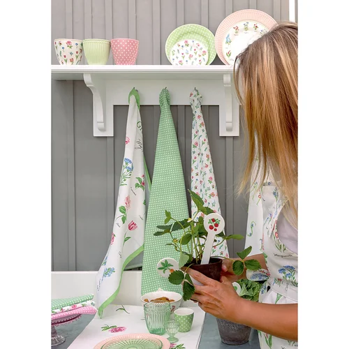 GreenGate DOTTY rausvas latte puodelis image 2