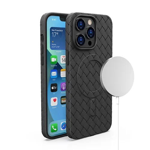 MagSafe Woven Case dėklas iPhone 15 Pro, juodas image 1