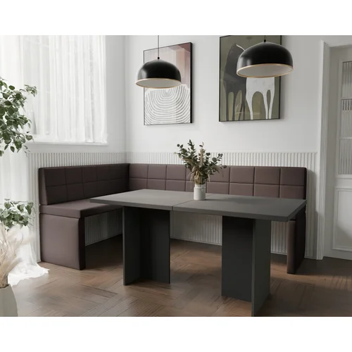 Virtuvinis kampas MELVIN 128 × 168 cm, Soft 30, kairinis image 2