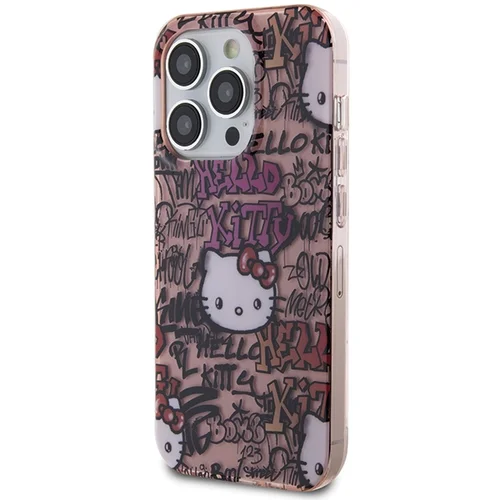 Hello Kitty IML Tags Graffiti dėklas iPhone 13 Pro Max, rožinis image 2