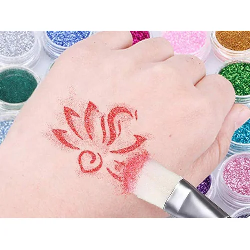ZA4785 blizgučių tatuiruočių rinkinys, 24 spalvos image 2
