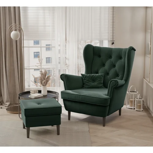 SCANDI fotelis-uszakas Trinity 28, Wenge, su pakoju image 1