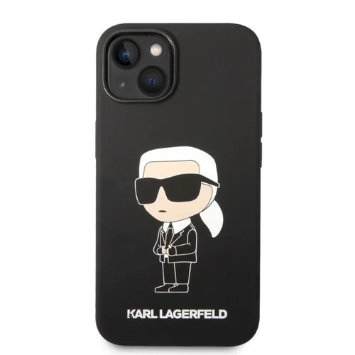 Karl Lagerfeld Ikonik silikoninis dėklas iPhone 14 Plus, juodas image 3