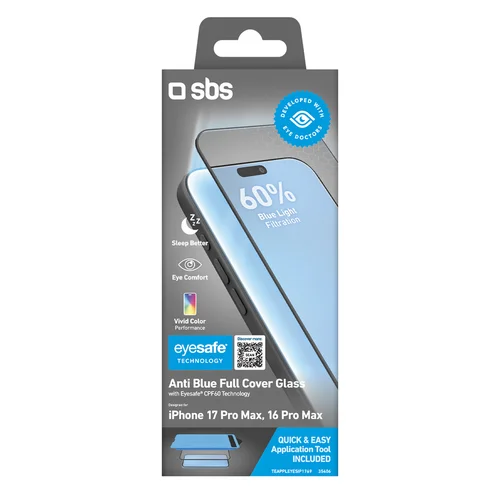 SBS Eyesafe grūdintas stiklas iPhone 17 Pro Max/16 Pro Max image 2