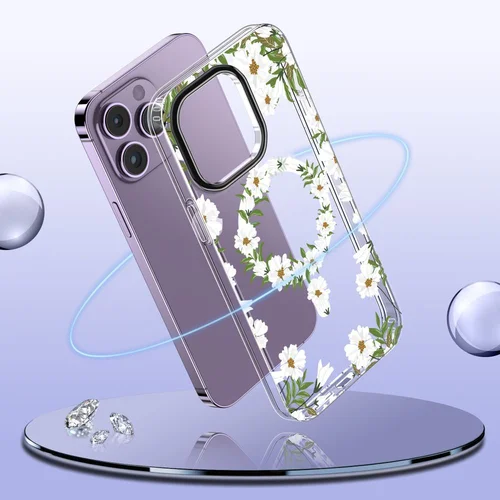 Tech-Protect MagMood MagSafe dėklas iPhone 15 Pro, ramunėlės image 3