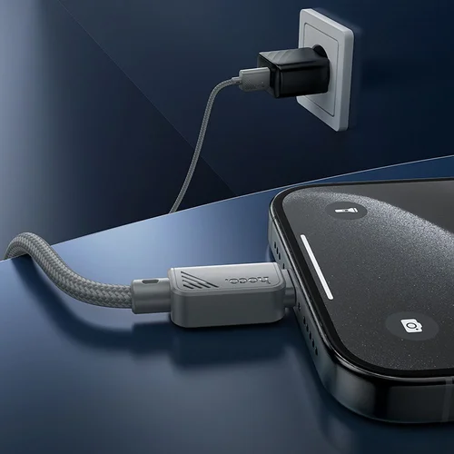 Hoco X113 USB-A–USB-C kabelis, 1 m, pilkas image 3