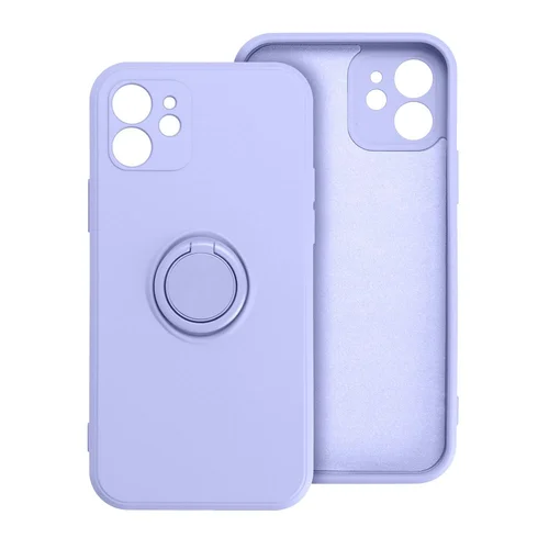 Silikoninis dėklas su žiedu Xiaomi Redmi Note 14 4G, violetinis image 1