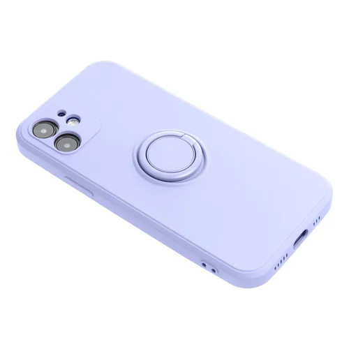 Silikoninis dėklas su žiedu Xiaomi Redmi Note 14 4G, violetinis image 3