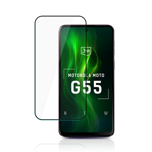 3mk HardGlass Max Lite ekrano stiklas Motorola Moto G55 5G, juodas image 1