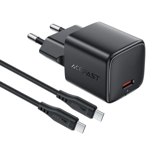 Acefast A118 GaN 30W USB-C kabelis 1,2 m Juodas image 2