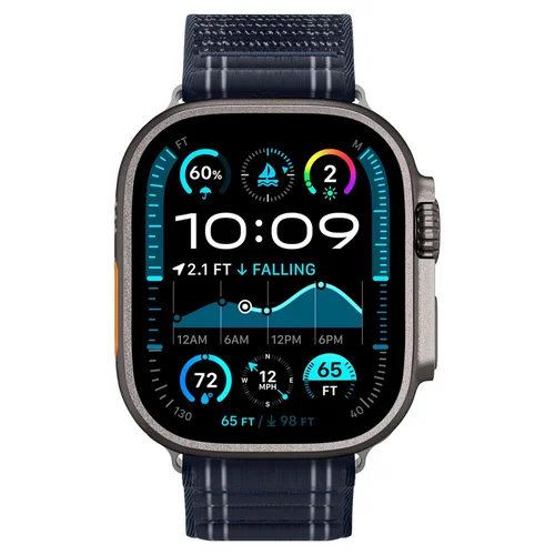 Spigen WBF0 nailoninis dirželis Apple Watch, jūros mėlynas image 2