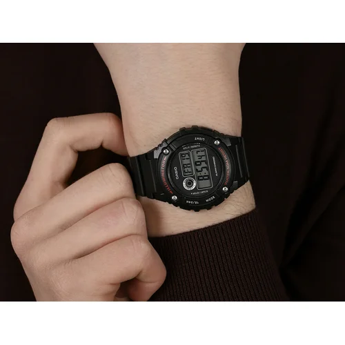 Casio W-216H-1AVEF juodas vyriškas laikrodis image 3