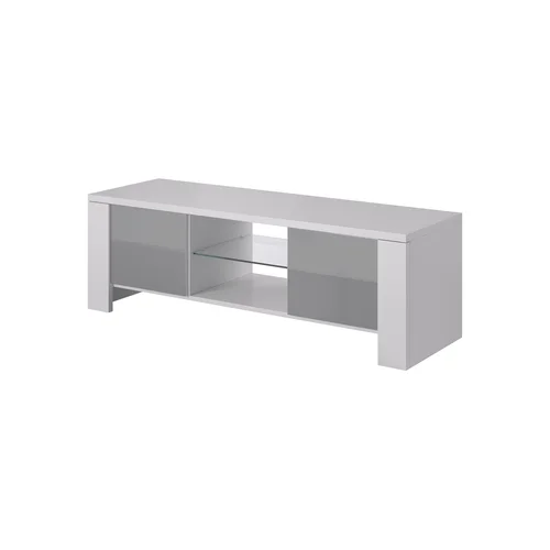 Cama WEST TV stovas 130 × 42 × 42 cm, baltas/pilkas image 1