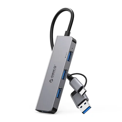 Orico YSA5-U3 USB šakotuvas, 4 prievadų, pilkas image 1