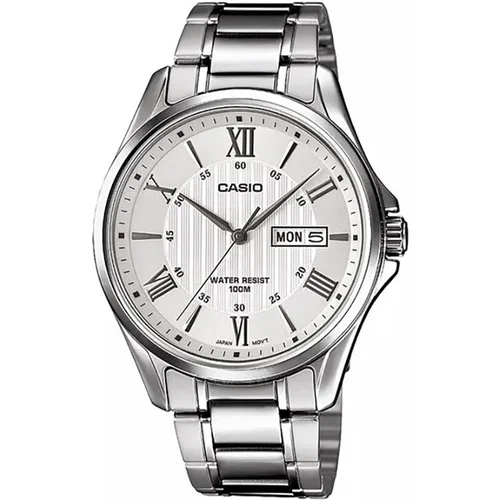CASIO MTP-1384D-7A vyriškas sidabrinis laikrodis image 1
