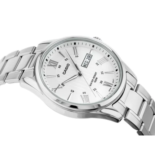 CASIO MTP-1384D-7A vyriškas sidabrinis laikrodis image 3