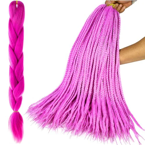 Sintetinės plaukų kasos, violetinės, 60 cm image 1