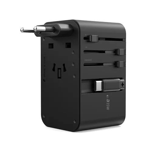 Choetech PD5020 35 W kelioninis adapteris, juodas image 2