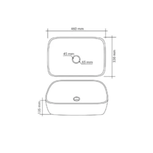 LAVABO RINCA Praustuvas, 46 cm, Kreminė spalva image 3