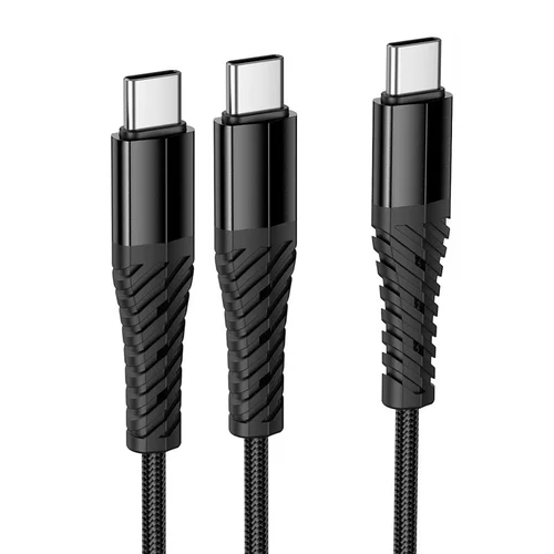 Hoco X123 2-in-1 USB-C laidas, 1 m, juodas image 1