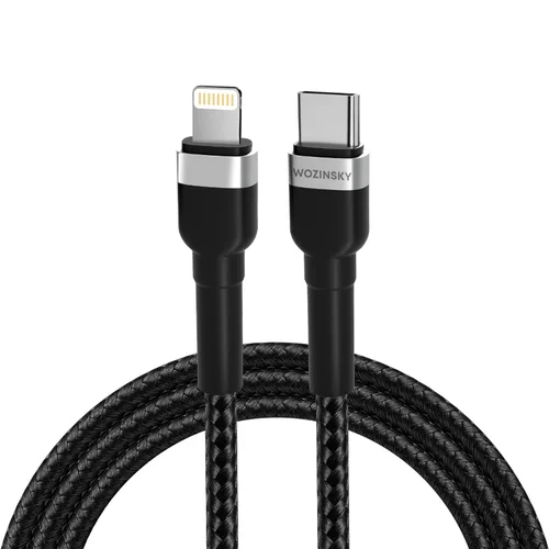 Wozinsky WNBCL1 USB-C–Lightning kabelis, 1 m, juodas image 1