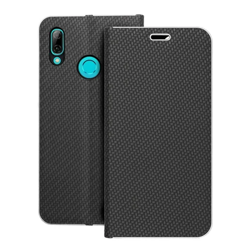 LUNA Book Carbon dėklas Huawei P Smart 2019, juodas image 1