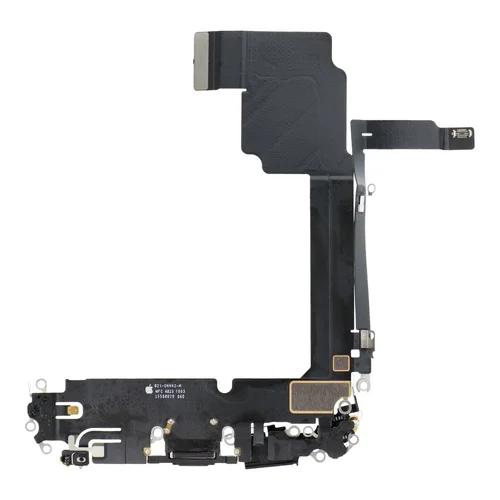 USB įkrovimo fleksas iPhone 15 Pro Max, juodas, OEM image 2