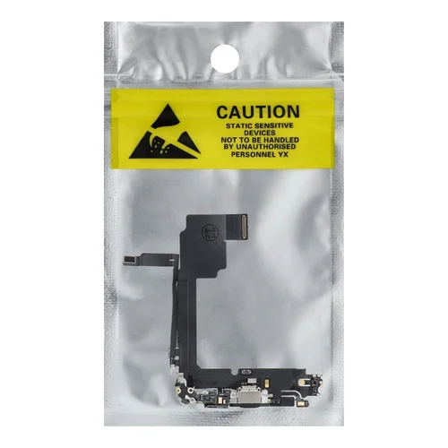 USB įkrovimo fleksas iPhone 15 Pro Max, juodas, OEM image 3
