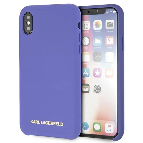 Karl Lagerfeld silikoninis dėklas iPhone X/XS, violetinis image 1