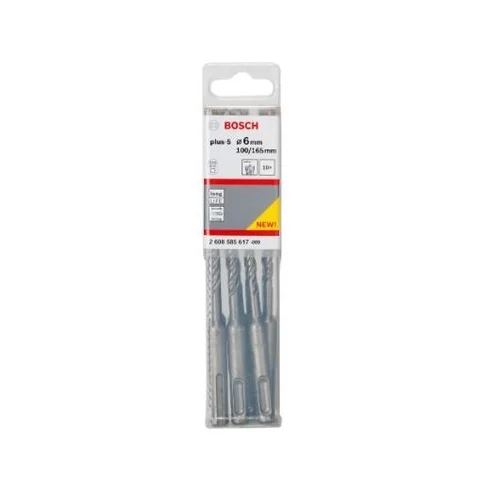 Bosch S4L SDS-plus grąžtas betonui, 6x100x165 mm, 10 vnt. image 1